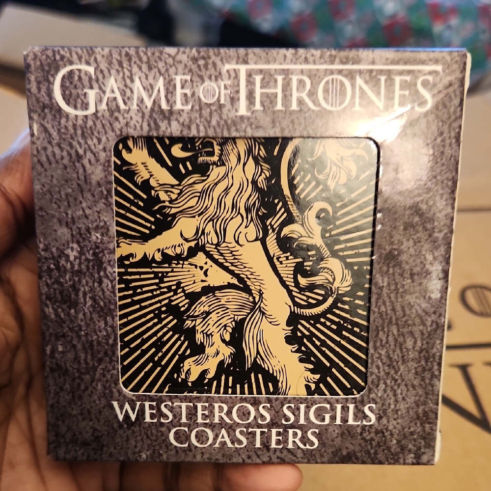 Game of Thrones Westeros Sigils Coasters - NEW - 5 Pieces